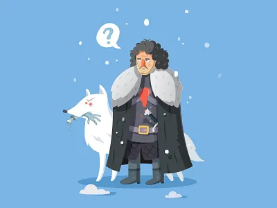 John Snow character game of thrones gameofthrones illustration john johnsnow snow stark tv
