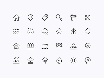 Luxury Homes | Icons 02 clean creative dan fleming design icon set luxury minimal