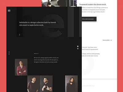 New website HH collective design friends hellohello website