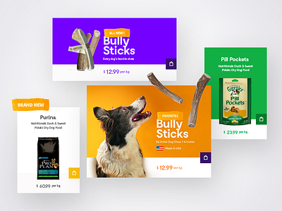 Chewy e-shop animal boxes colors dog eshop layout ui ux web website