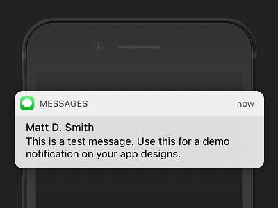iOS 10 Message Banner (free .sketch download) banner download freebie ios 10 iphone iphone 7 messages notification
