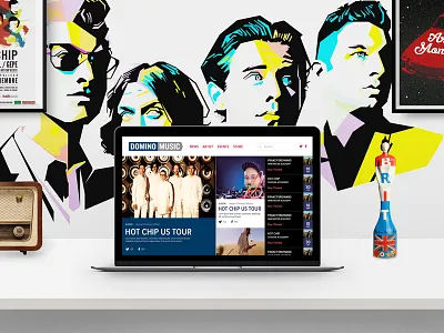 Domino Records domino records mock music ui