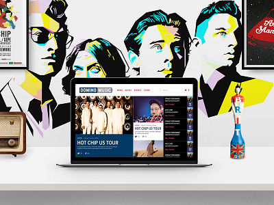 Domino Records domino records mock music ui