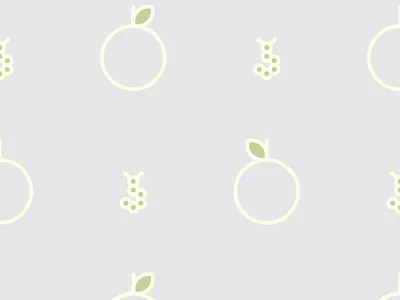 Apple & Worm Pattern apple caterpillar gray green grey icon line minimal pattern simple white worm
