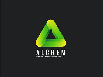 Alchem 3 alchemy chemical colors company distribution green ink logo