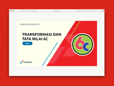 Pertamina M30 E-Learning animation application apps branding character design corporate e learning flash module pertamina programming