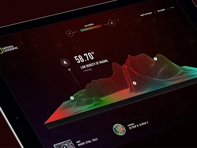 Study Of Volcanoes 3d colorful interactive interactive design science terrain visual design volcanoes web design