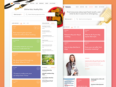 Vetissimo home page articles pets search ui veterinary web