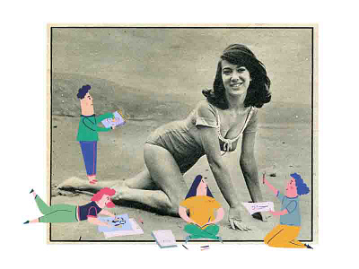 Art Class collage illustration