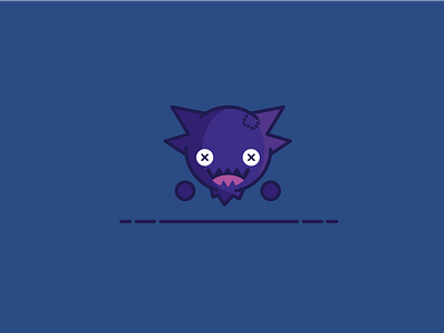 Haunter - Voodoo Doll Series - Pokemon Saga cute ghost halloween halloween 2016 haunter icon illustration monster pokemon pokemon go vector