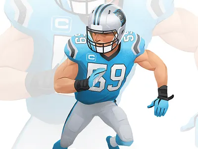 Luke Kuechly carolinapanthers football illustration lukekuechly nfl