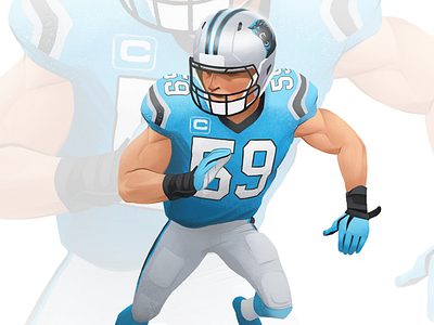 Luke Kuechly carolinapanthers football illustration lukekuechly nfl
