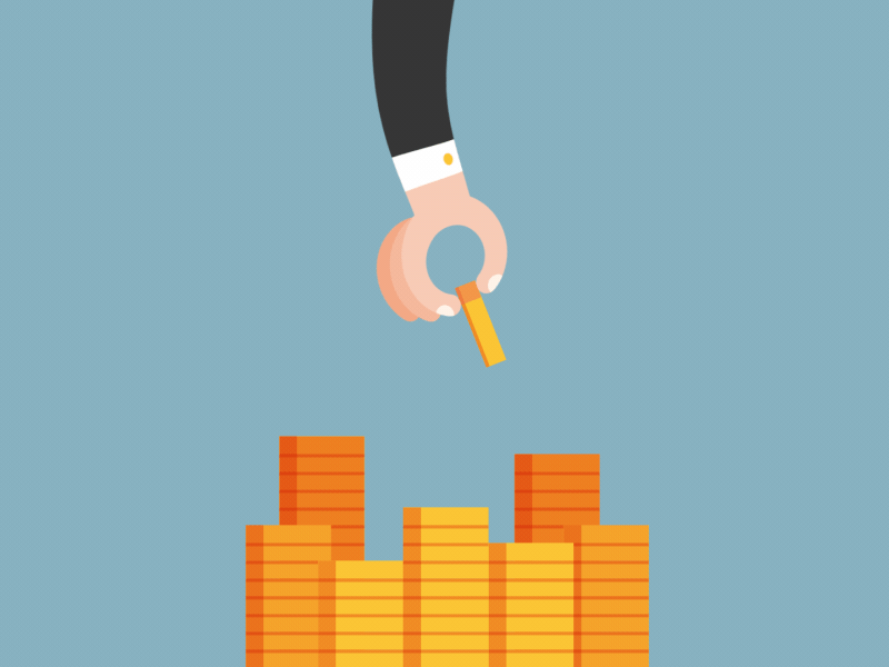 Golden Coins 2d coins flat gif gold money motion motion design motion graphics safe