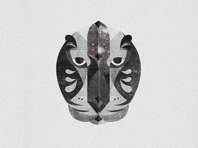 TigerIspun grey ilustration tiger