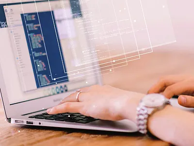 IT Imagery business cards indesign overlays photoshop technology