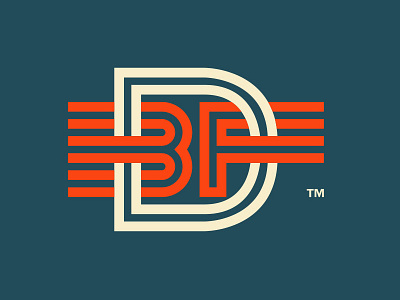 BDF acronyms boise design factory dont google this letters orange simple thicklines type