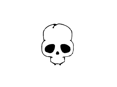 Justa simple lil skully guy dark fun illustration simple skull vector