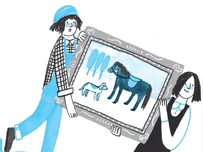 new illustration! blue children cyan illustration kidlitart kids photoshop