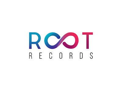 Root Records infinite logo design records logo root logo