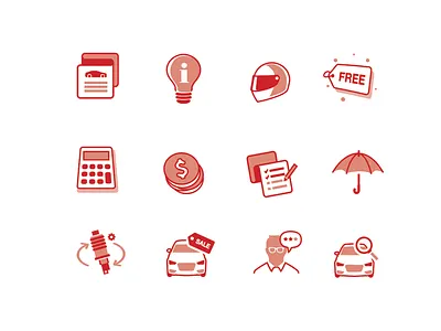 Custom icon set flat illustration iconography illustration vector graphic