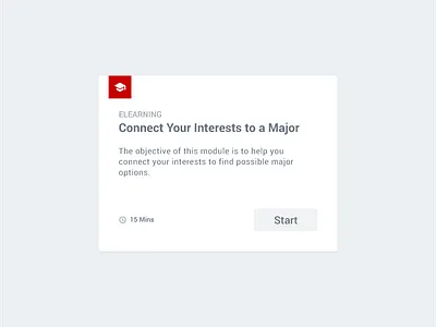 elearning card card design development elearning ui ux web webapp