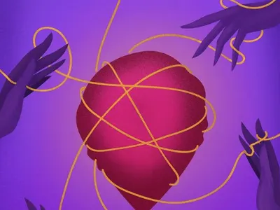 Snap balloon colors hands illustration pink purple snap vector