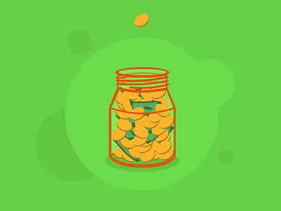 Jar of Coins coins finance illustration photoshop pixel