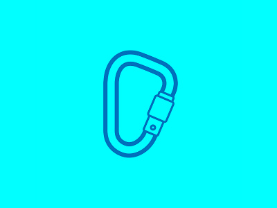 Day 30 - Rock Climbing - 100 Days of Icons 100 belay bunny carabiner climbing days icon illustration rock sam