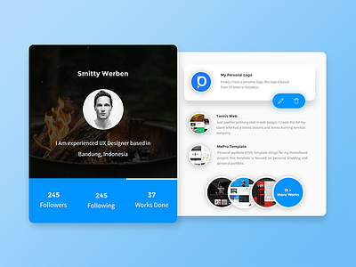 Profile Page UI PSD Freebies android blue freebies ios mobile mobile ui ui ui design ux ux design