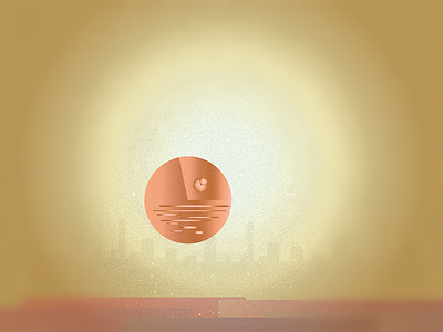 Haze Ball ball circle gold golden haze illustration sky