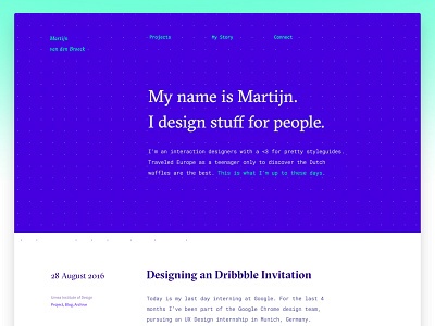 Portfolio Style Exploration blue design flat graphic interaction ui ux