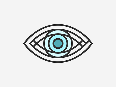 Eye abstract blue eye graphic icon iconography illustration lines