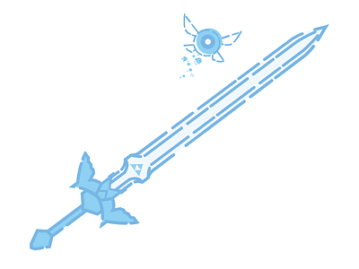 Master Sword v2 game illustration master navi nintendo nostalgia sword video weapon zelda