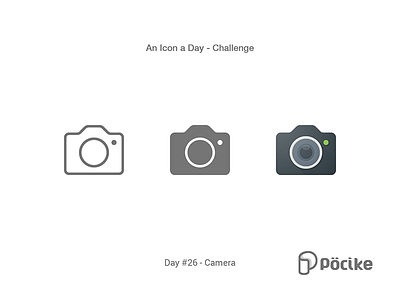 Icon Challenge Day 26 Camera camera flat glyph icon line material photo solid