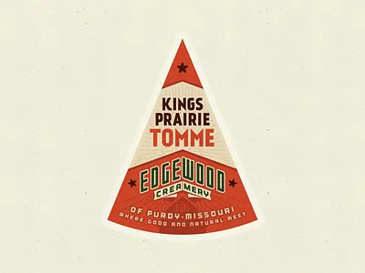 Edgewood Edge Wedge Label agrarian agriculture badge barn cheese creamery dairy emblem industrial label milk missouri