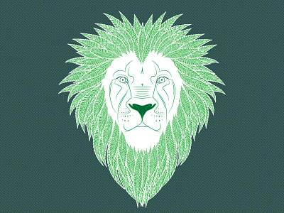 Weed Mane RIP branding illustration leaves lion logo mane marijuana weed