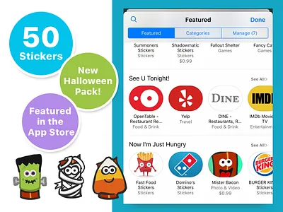 Halloween Pack for Mister Bacon! bat candy corn emoji featured app ghost halloween imessage stickers ios10 kawaii mummy sketch app witch