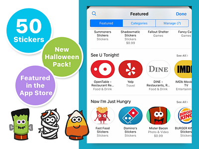 Halloween Pack for Mister Bacon! bat candy corn emoji featured app ghost halloween imessage stickers ios10 kawaii mummy sketch app witch
