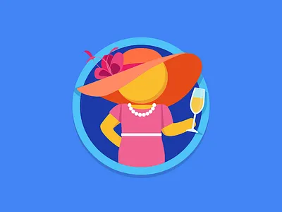 Kentucky State Badge badge champagne character derby google illustration kentucky maps pegman