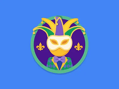 Louisiana State Badge badge character google illustration louisiana maps mardi gras pegman