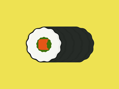 Sushi fish food illustration imessage japan sticker sushi sushi roll