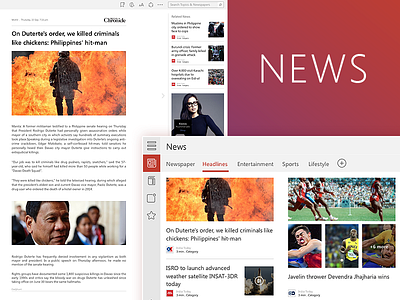 News App for windows 10 app news ui ux windows