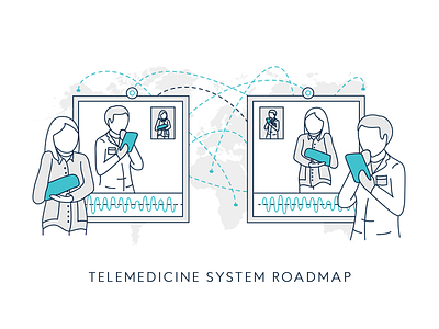 Aluna Group care clean health illustration line medicine telemedicine