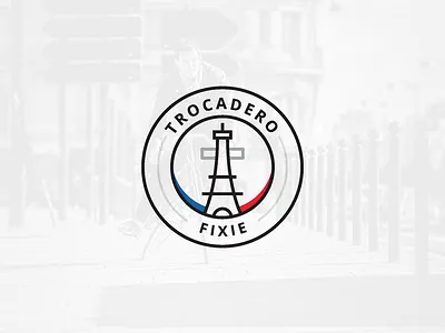 Parisian Bike - Trocadero Fixie bike france french identity logo logotype paris parisian trocadero vélo