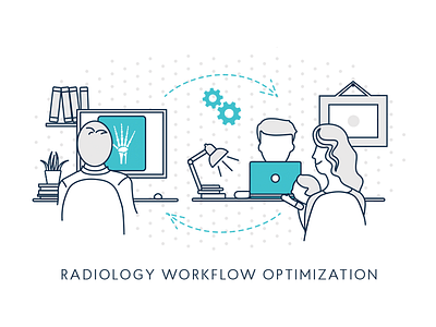 Aluna Group care clean doctor health illustration line medicine optimization patient radiology