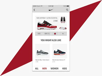#dailyui #012 E-Commerce app concept dailyui e commerce ecommerce nike purchase shoe shop