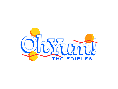 Oh Yum! THC Edibles Company Logo branding cannabis edibles graphic design illustration logo marajuana