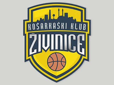 Basketball team logo basketball blue illustrator logo yellow