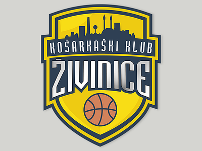 Basketball team logo basketball blue illustrator logo yellow