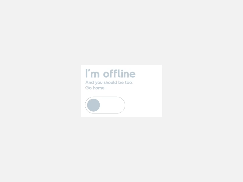 Daily UI - On/Off Switch after effects animation daily ui gif minimal off offline on switch toggle ui user